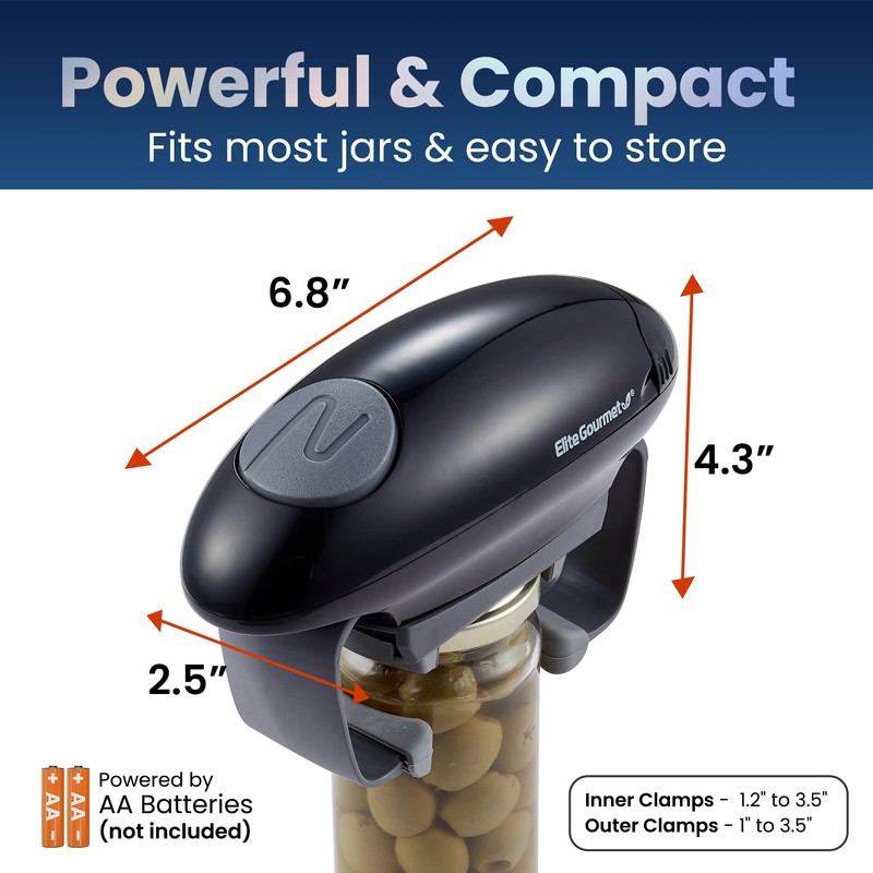 Elite Gourmet EJO800 High Power Torque Automatic Operated Electric Jar