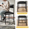 DWVO Dining Room Chairs Set of 4 Black Modern Upholstered