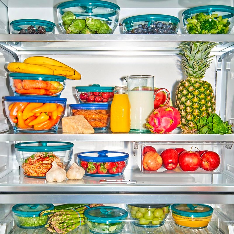Anyday 2-Pack (2-Cup) Glass Food Storage Set with Glass Lids