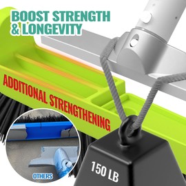 18" Pool Brush Head for Cleaning Swimming Pool Walls, Curved Ends High-Efficiency Scrub Brush for Tile, Fiberglass, Flooring and Vinyl Pools, Fits Φ1.25” Poles (Green & Black)