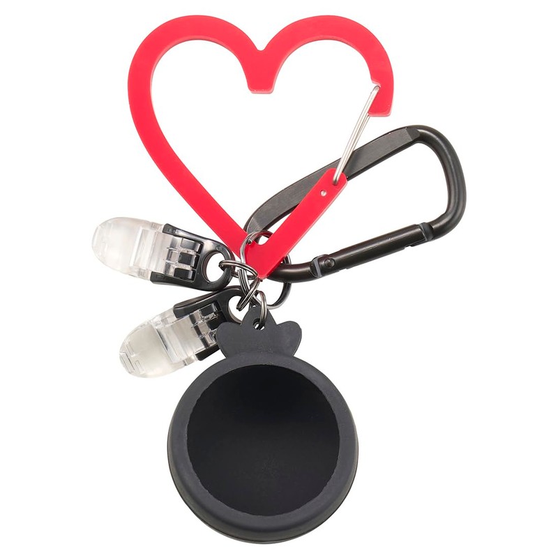 Cox Sportif LG4FBZ01L BK00 Ball Holder with Clip Heart Carabiner