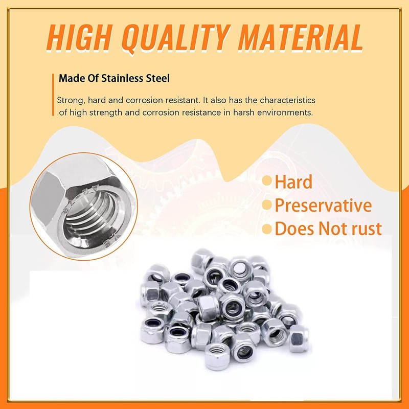 TERF® M5 Nylon Insert Hex Steel Nut M5 (5mm) Stainless