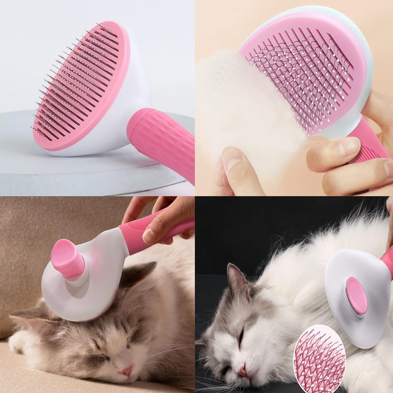 7 PCS Dog Brush Dog Grooming Kits,Dog Shedding Brush，Self-Cleaning Brush