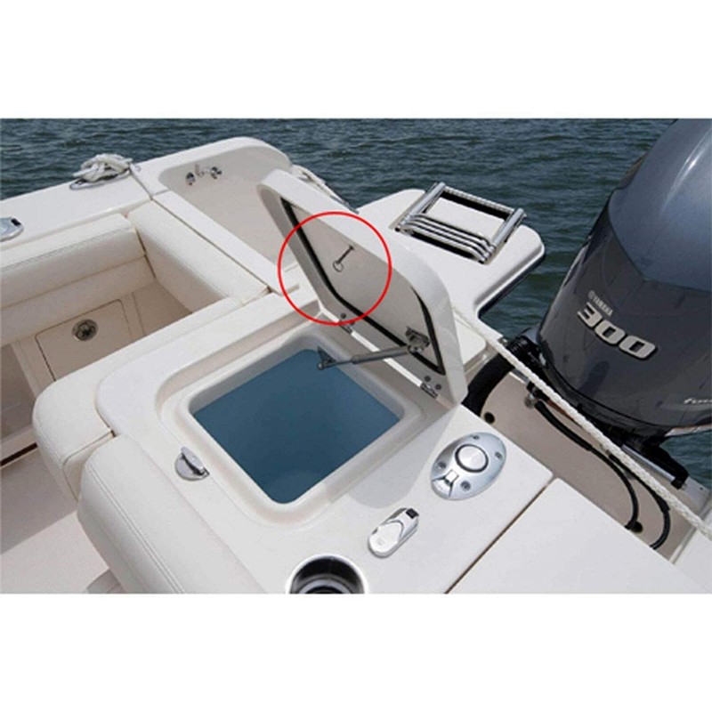 Marine Hatch Cover Pull Handle with Spring Hidden Pin Button
