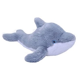 Wild Republic EcoKins Dolphin Stuffed Animal 12 inch, Eco Friendly Gifts for Kids, Plush Toy, Handcrafted Using 16 Recycled Plastic Water Bottles