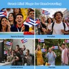 12 Pack Cuban Flags on Stick, 5.5 x 8.2 Inch