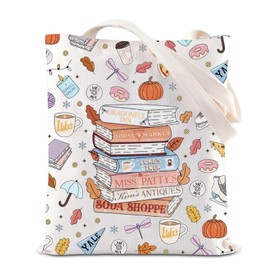 FOTAP Gilmore Aesthetic G irl TV Show Stars Hollow Luke's Coffee Inspire Tote Bag Dragonfly Inn Gift Rory Lorelai Lover Gift (Dragonfly Inn UK)