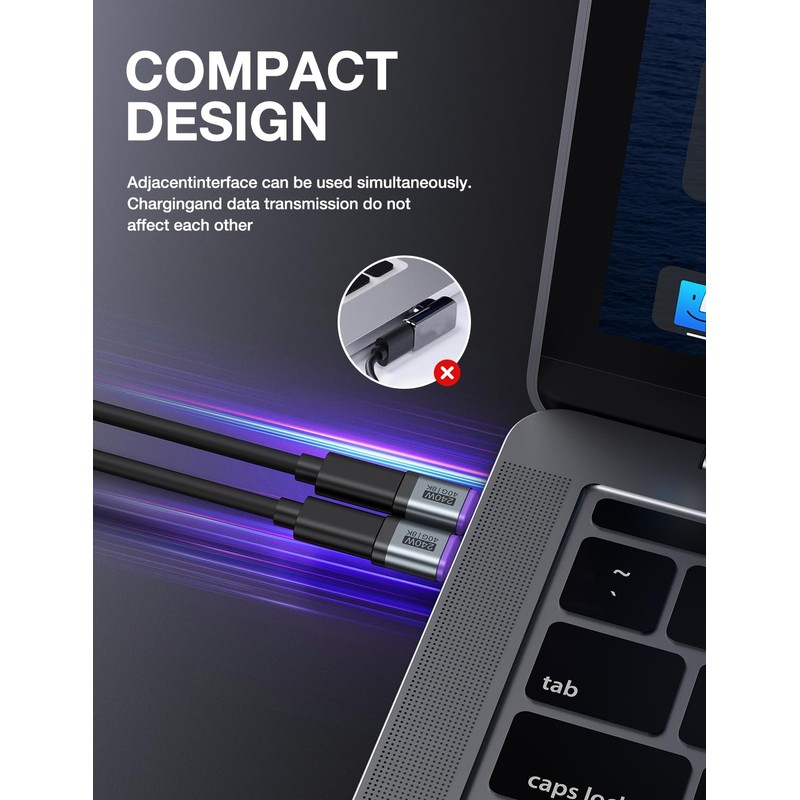 VAFOTON USB C Magnetic Adapter 240W, 24Pins Magnetic USB C