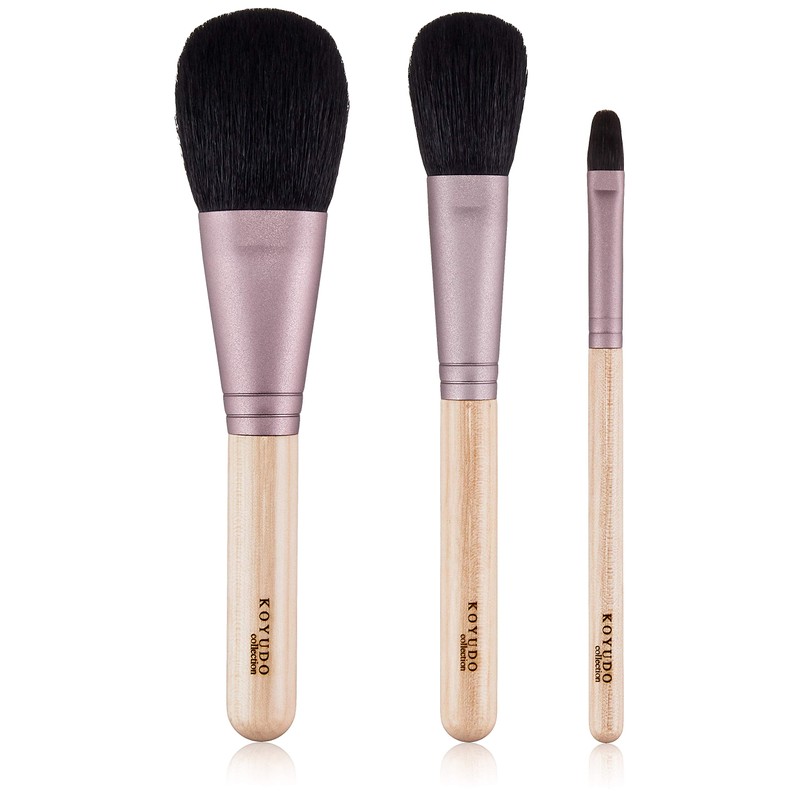 Koyudo Makeup Brush, Rin, Brush Set of 3