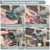 Outdoor Faucet Handle Compatible with Danco 10006 Hose Faucet, Water