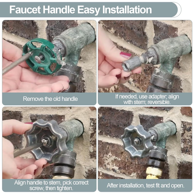 Outdoor Faucet Handle Compatible with Danco 10006 Hose Faucet, Water