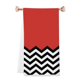 JTOUK TV Show Merch T Peaks Gift 90s TV Show Merchandise Red Room Black Lodge Kitchen Towel (Twin Towel EU)