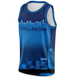 ASO8TY Basketball City Jerseys Sports Fans Shirts Clothing for Fans Men Gifts Printing S-2XL Blue, X-Large