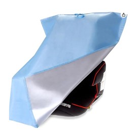 (UV Protection & Insulation) Child Seat Sunshade Cover - Baby Seat Sun Cover with Storage Bag | Protects Baby from Heat in Car | UV Protection, Heat Protection, Breathable | Travel Accessories Blue
