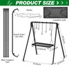Campfire Swing Grill Stand Adjustable Campfire Cooking Equipment Camping Accessories