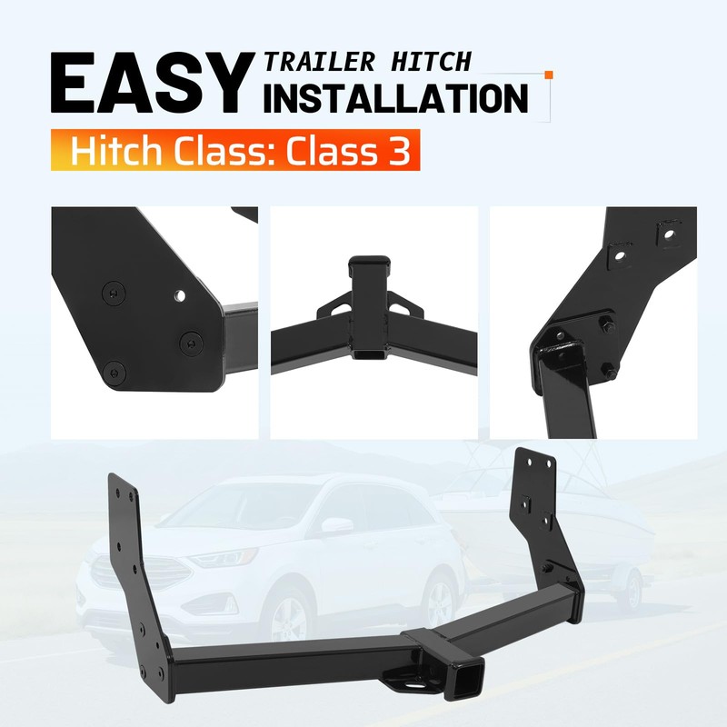 Gelacie Class 3 Trailer Tow Hitch 2" Receiver Compatible with