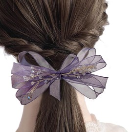 FASELE Hair Clip, Hair Ornament, Tulle Ribbon, Hair Accessory, Forest Girl, Women, Children, Birthday, Recitals, Photography, Wedding, Formal, Work or School Commute, Party, 1 PC