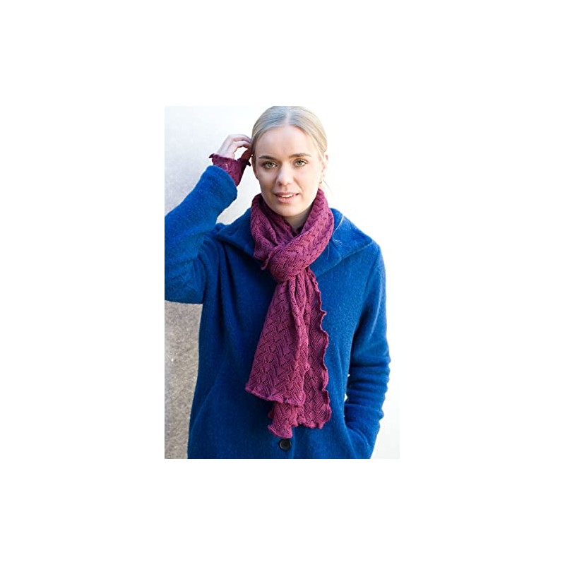 Invero, Merino Scarf Lilly 100% Wool, Cyklam
