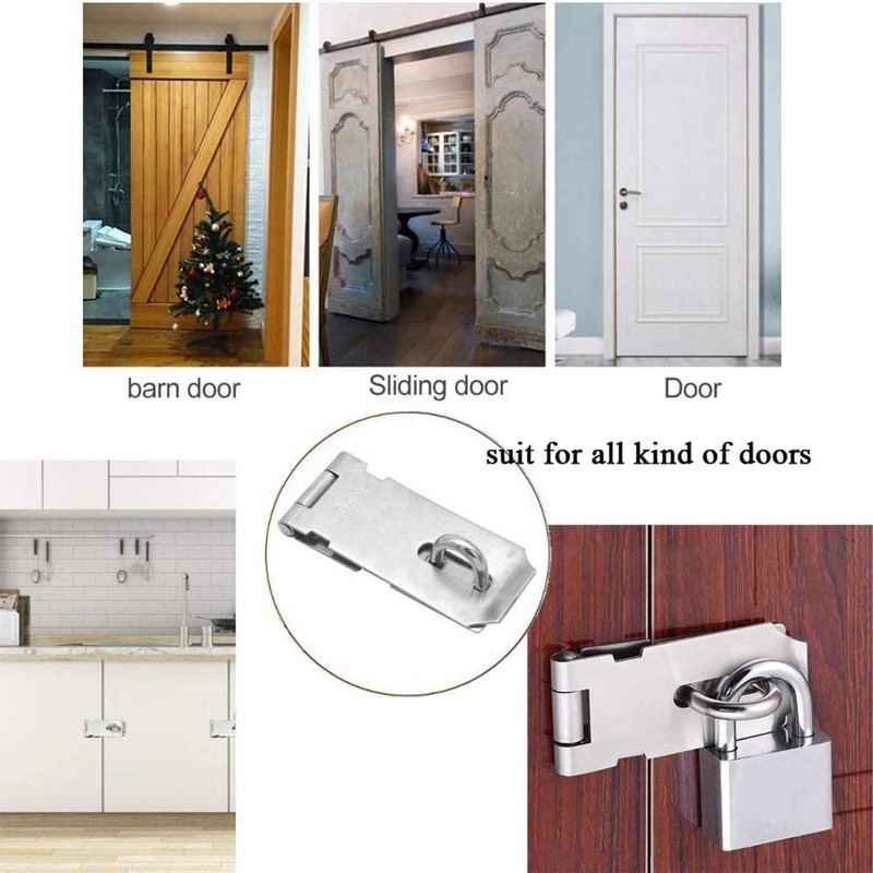 Security Hasps for Padlock, Heavy Duty 304 Stainless Steel Security