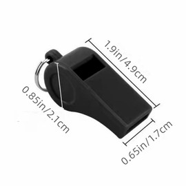 Sports Whistles with Lanyard,16Pcs Black Whistle, Loud Crisp Sound Whistles Bulk Perfect for Coaches for Football Sports Lifeguards Survival Emergency Training