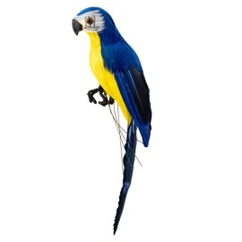 AUEAR, 9.8 Inch Blue Artificial Birds Realistic Parrot Decor Model for Decoration Craft