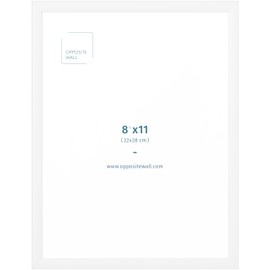 Opposite Wall Aluminium Metal Picture Frame, 8.5x11 in White Sleek Matte, Lightweight, Shatterproof and Durable, Perfectly Crafted for Picture, Poster, Photo and Collage Displays