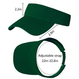 Rbenxia 1PC Adjustable Sport Visors Sun Visor Hats Cap Visors for Women and Men (US, Alpha, One Size, Green)