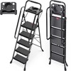 KINGRACK 5 Step Ladder, Folding Step Stool for Adult with