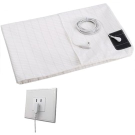 Zenapura ZenNest Grounding Organic Cotton Fitted Sheet - Earthing Connection for Better Sleep - Bed Sheets - Eco Friendly, Premium Quality (Gray, Full), ZP-ZN-001x