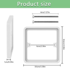 Light Switch Spacer 10mm White – 2 Pack Socket Spacer with 4cm Screws, Socket Back Box Extender, Double Socket Spacer for Light Switch Back Box, Single Socket Spacer and Double Socket Surround
