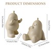 Decorative Bookends 2Pcs Expressive Pear-Shaped Cute Bookends with 1 Pushing