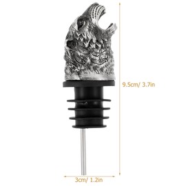HANABASS Tiger Wine Aerator Pourer, Animal Wine Aerator Tiger Shaped Pourer Wine Bottle Stopper Olive Oil Spout Beverage Top Plug for Bar Pub KTV Silver