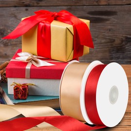 YBLANDEG Cinta de satén de color sólido azul bebé de 1-1/2 pulgadas x 50 yardas, cinta de tela de poliéster de doble cara para envolver regalos, bodas, fiestas, cabello, manualidades, lazos, adornos