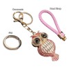 Crystal Keychain for Women with Cute Owl Bling Rhinestone Pendant