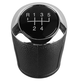 Cabezal de Palanca de Cambios Pomo de Palanca de Cambios Cabezal de 5 Palancas Botón Cromado Negro con Acabado Cromado y ABS Apto para Aveo Sonic T300 2013 a 2017