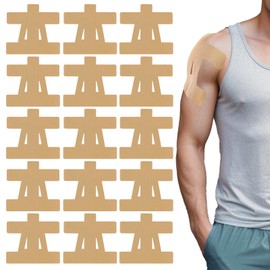 15 Pcs Kinesiology Tape Shoulder, Pre Cut Shoulder Tape Support, Elastic Waterproof Sports Tapes for Shoulders and Muscle Support (Skin Color)