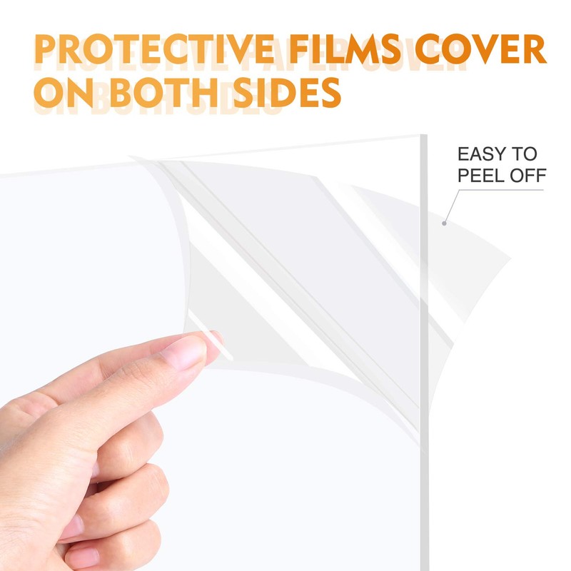 Langaelex 20 Pack of Acrylic Sheets 5x7" - 0.043" Thick