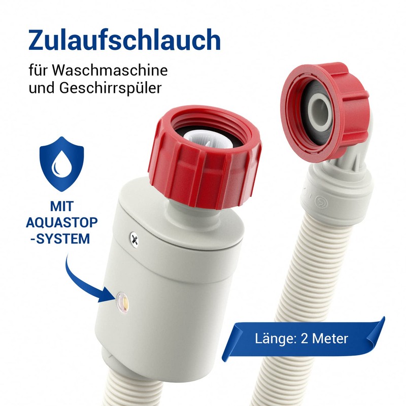 VIOKS Aquastop Inlet Hose, Washing Machine Hose, 3/4 Inch, 2