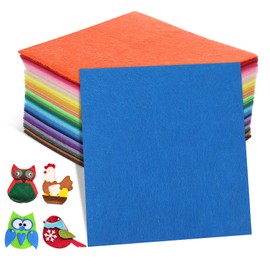 IWOWHERO Rich Colors Felt Fabric Sheets Soft 60pcs Assorted Sizes Crafting Felt Squares for DIY Projects