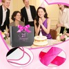 Hot Pink Sweet 13th Birthday Gift Bag with Greeting Handles
