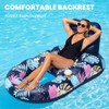Inflatable Pool Floats with UPF50+ Canopy-Removable-120° Adjustable, Large Pool Beach