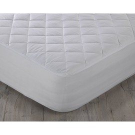 UKPL Anti-Allergenic Poly-Cotton Quilted Mattress Protector Mattress Topper Fitted Cover Single
