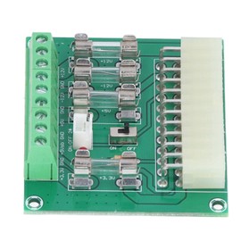 ATX Power Adapter Module 24 Pin to 20 Pin Converter for Desktop PC – Breakout Board with +3.3V +5V +12V -12V Output