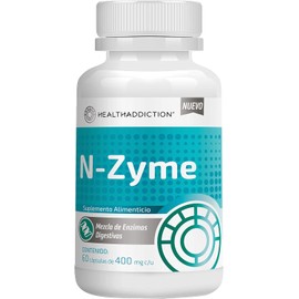 HEALTHADDICTION - Enzimas Digestivas Avanzadas, 60 Cápsulas de 400mg con Lactasa, Proteasa, Amilasa y Papaína, Suplemento para Mejora Digestiva