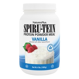 NaturesPlus Natures Plus SPIRU-TEIN, Vanilla - 4 lbs - Plant-Based Protein Shake - Non-GMO, Vegetarian, Gluten Free - 60 Servings