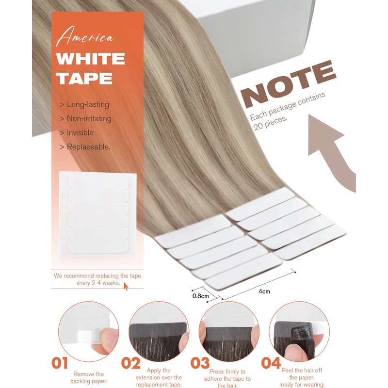 Sunny Hair Tape in Hair Extensions Human Hair Invisible Tape