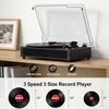 Bluetooth Turntable Vinyl Record Player, 3-Speed Record Player with Built-in
