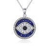 AXELUNA Evil Eye Pendant Necklace for Women 925 Sterling Silver