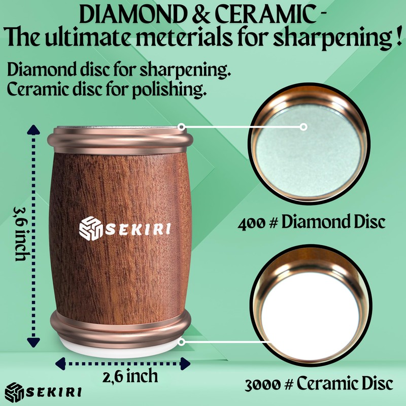 Knife Sharpening Kit & Kitchen Knife Bundle. Premium Diamond and