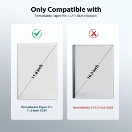 TiMOVO Case for Remarkable Paper Pro 11.8Inch 2024, Lightweight Hard Back Shell Protective Book Folio Cover with Pen Holder for Remarkable Paper Pro Color Tablet, Support Auto Wake/Sleep, Wine Red